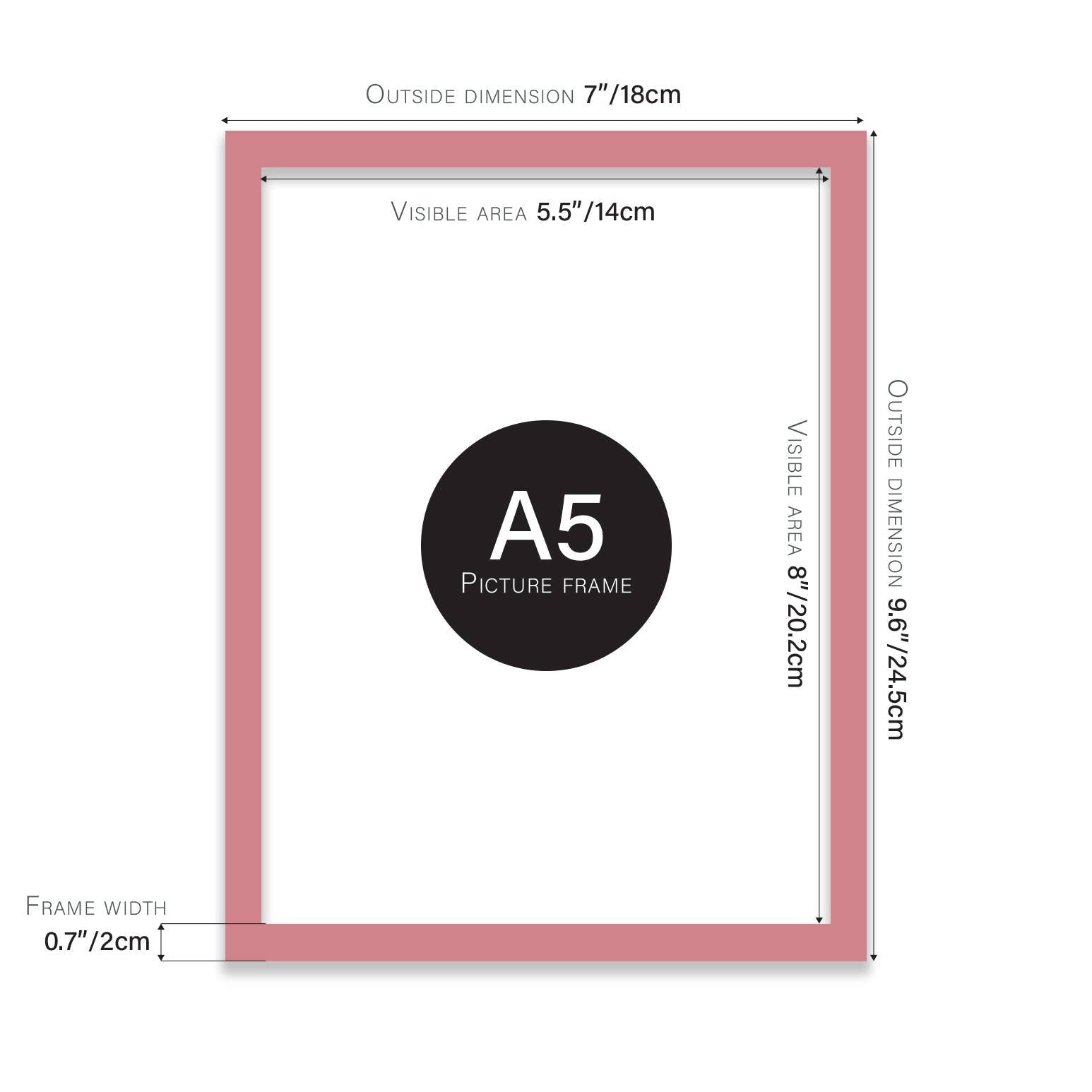 Pink A5 Picture Frame