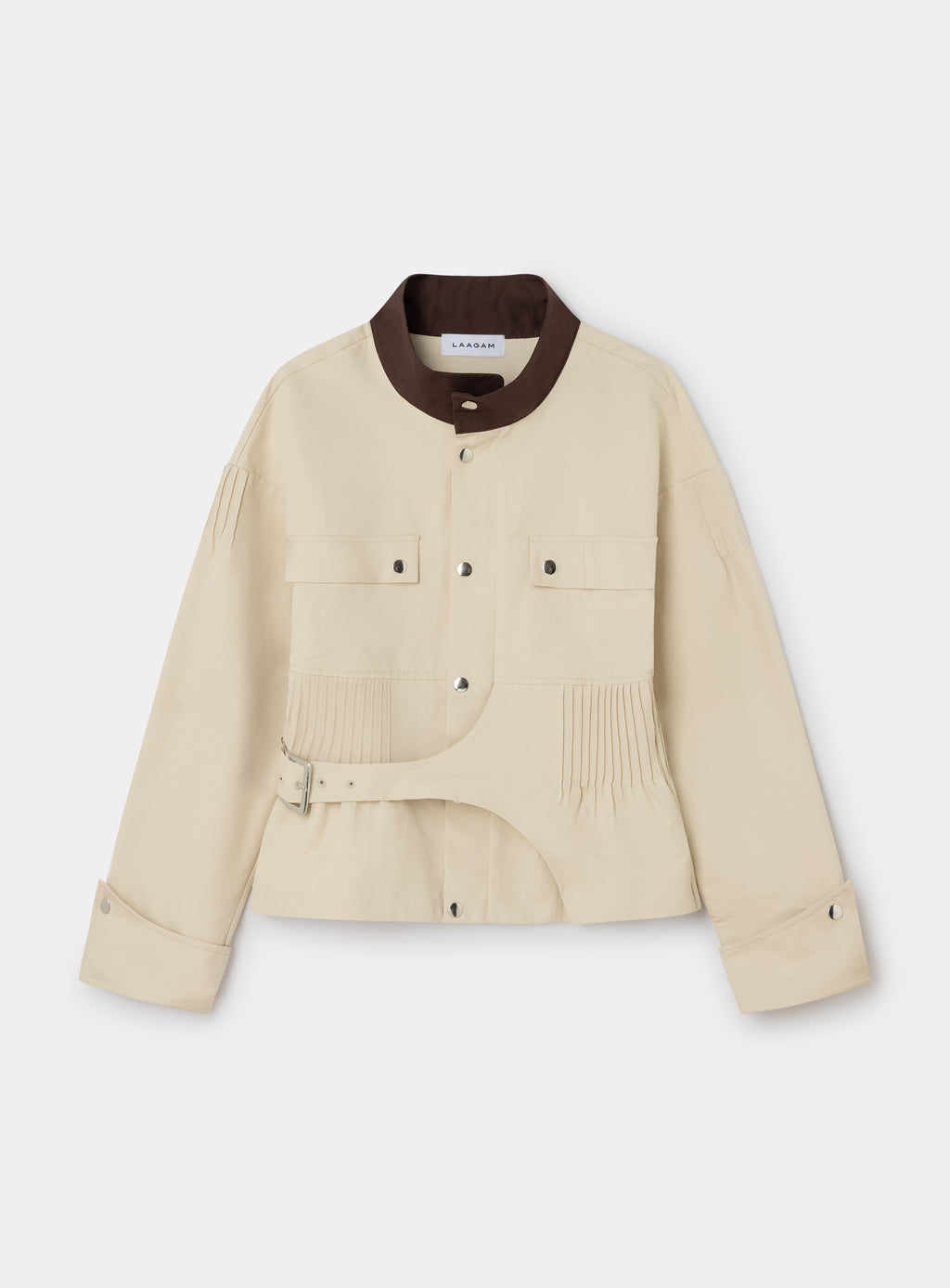 LAAGAM Cream Orly Ecru Serge Military Jacket