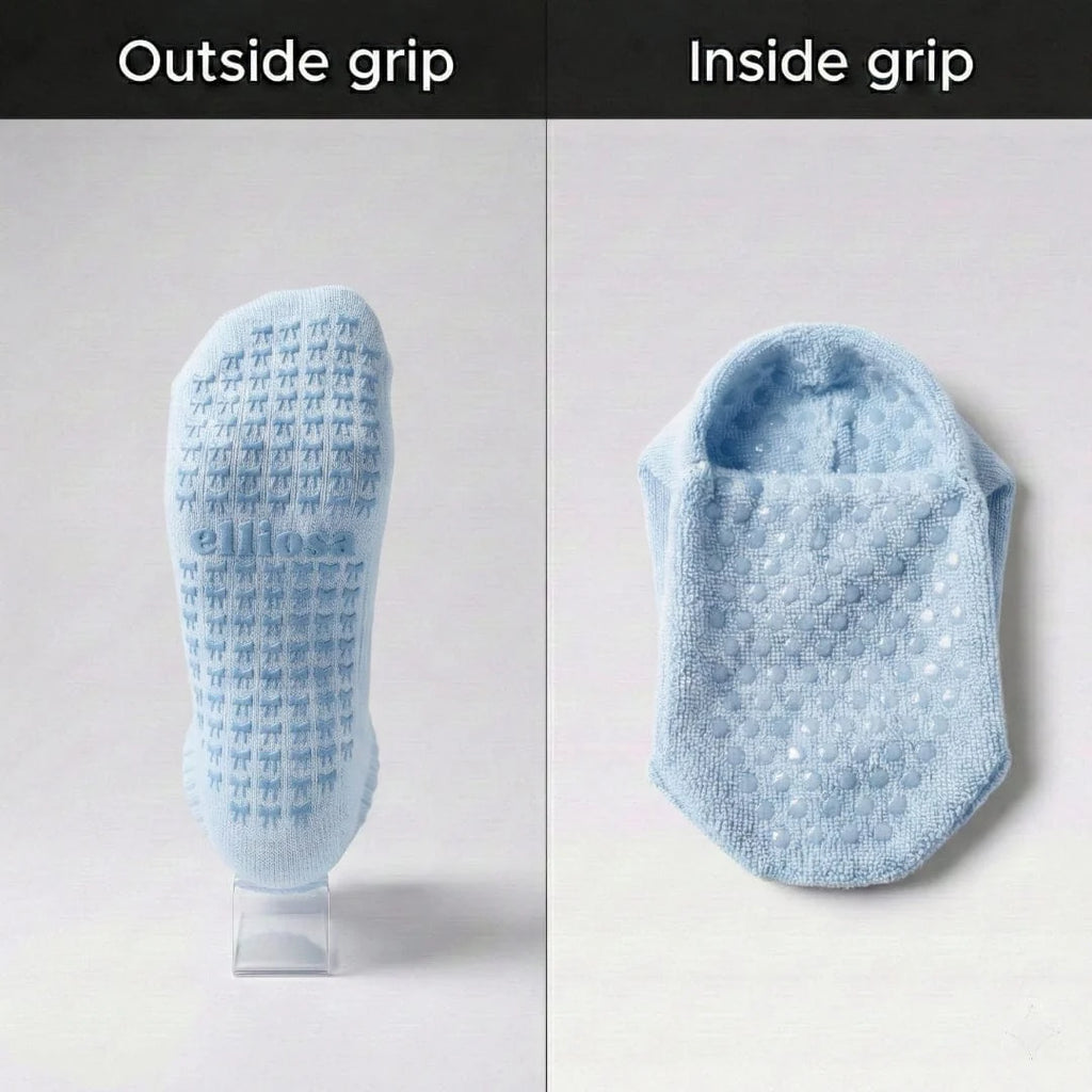 Elliosa Baby Light Blue Grip Basics Pilates Grip Socks