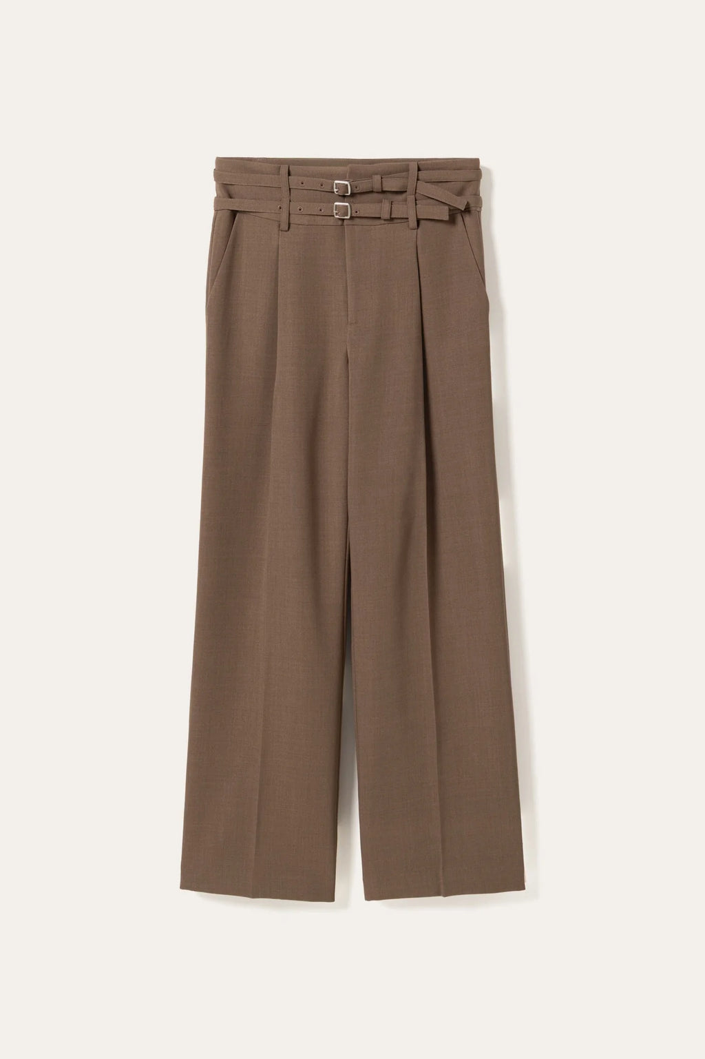 Noella Camel Brown Darryl High Waist Wide Leg Trousers