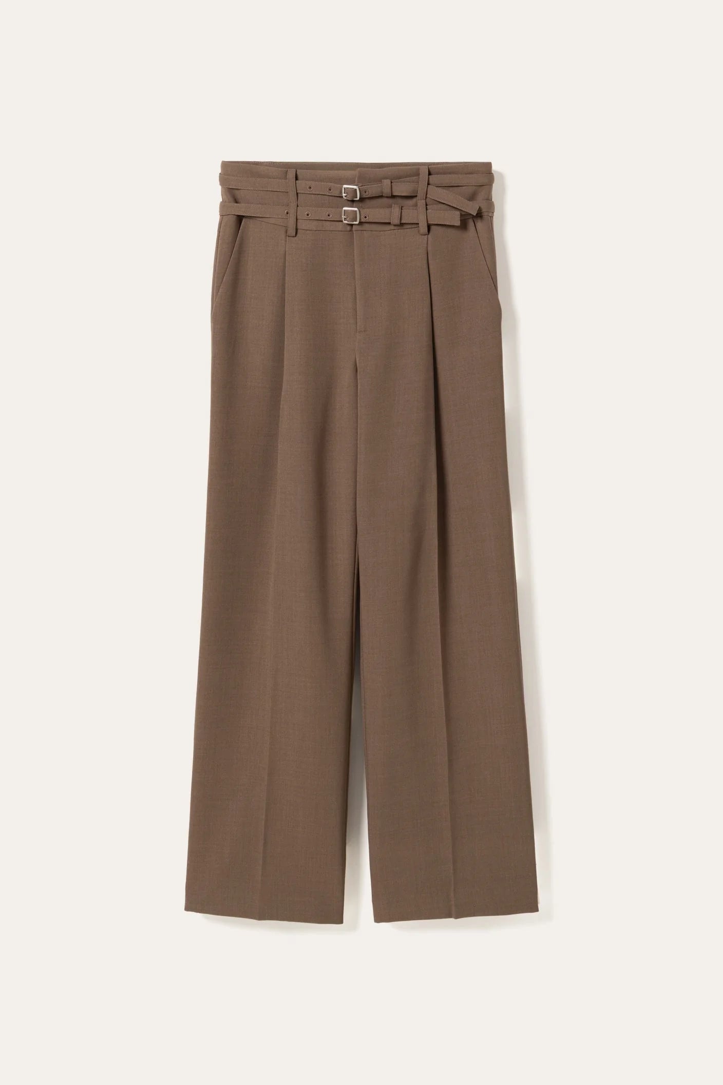 Noella Camel Brown Darryl High Waist Wide Leg Trousers