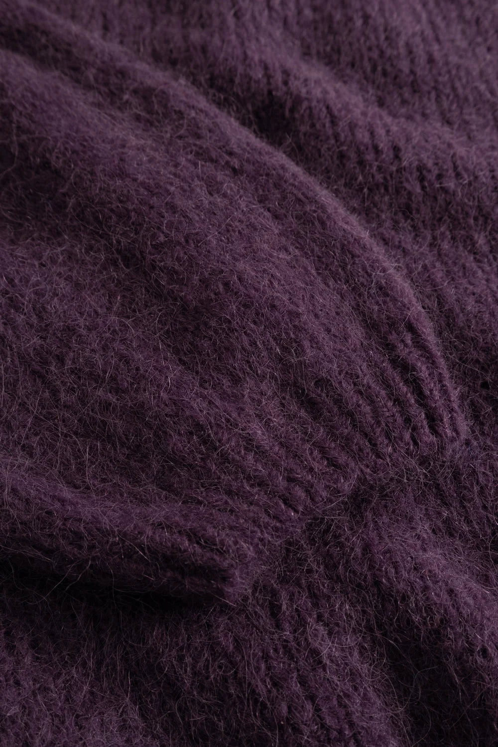 Noella Fig Purple Winter Bloom Knit Alpaca Wool Blend Cardigan