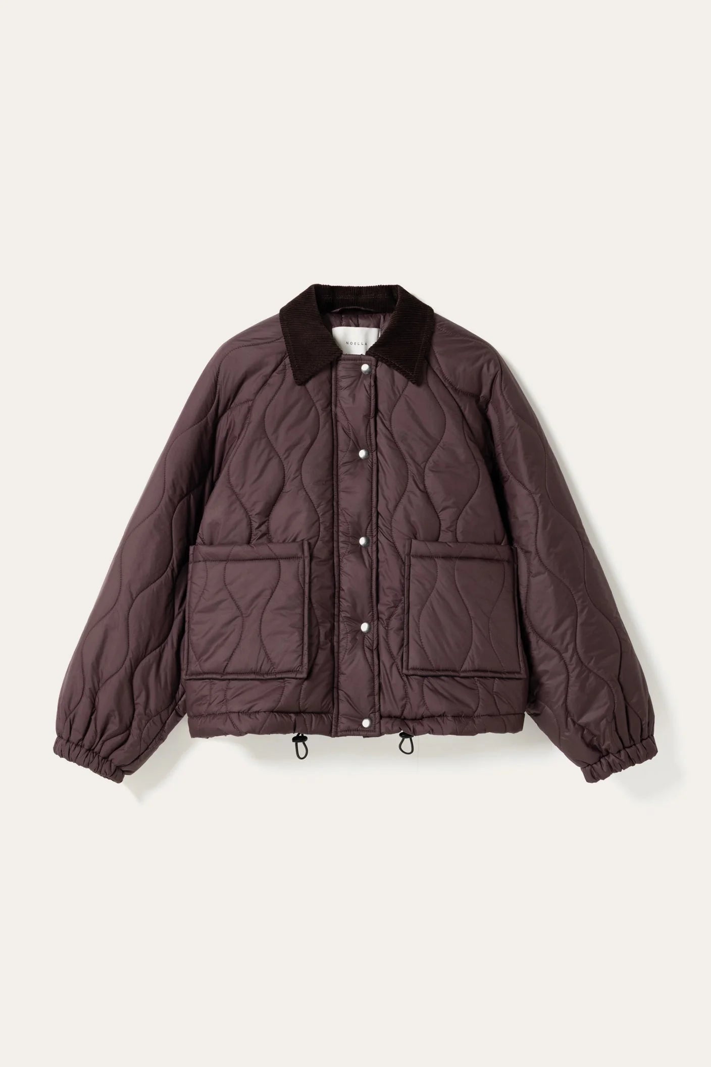 Noella Fig Purple Winter Bloom Marcelina Lightweight Quilted Jacket
