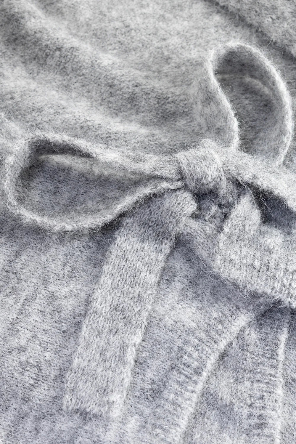 Noella Light Grey Maelee Knit Wrap Wool Blend Cardigan