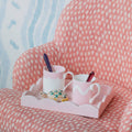 Pale Pink Small Lacquered Scalloped Trinket Tray