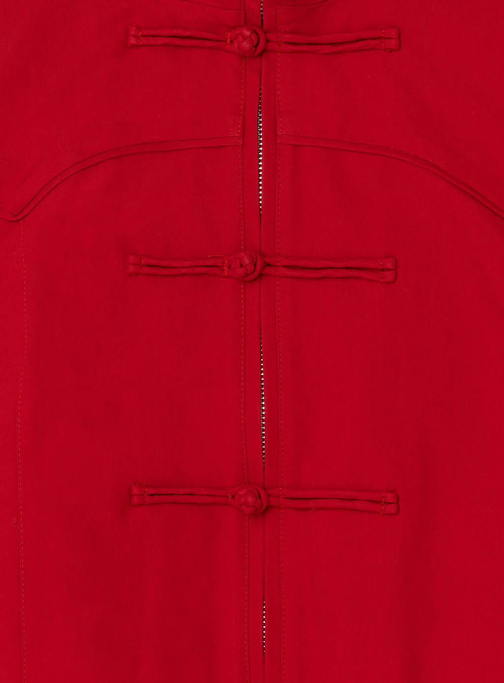 LAAGAM Red Sylvie Collar Bomber Jacket