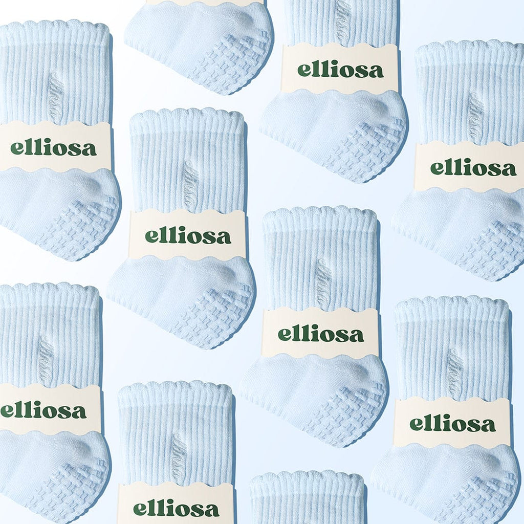 Elliosa Baby Light Blue Grip Basics Pilates Grip Socks