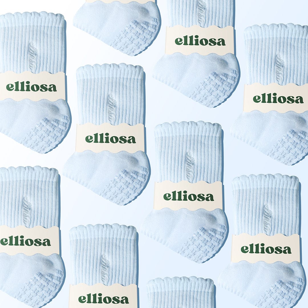Elliosa Baby Light Blue Grip Basics Pilates Grip Socks