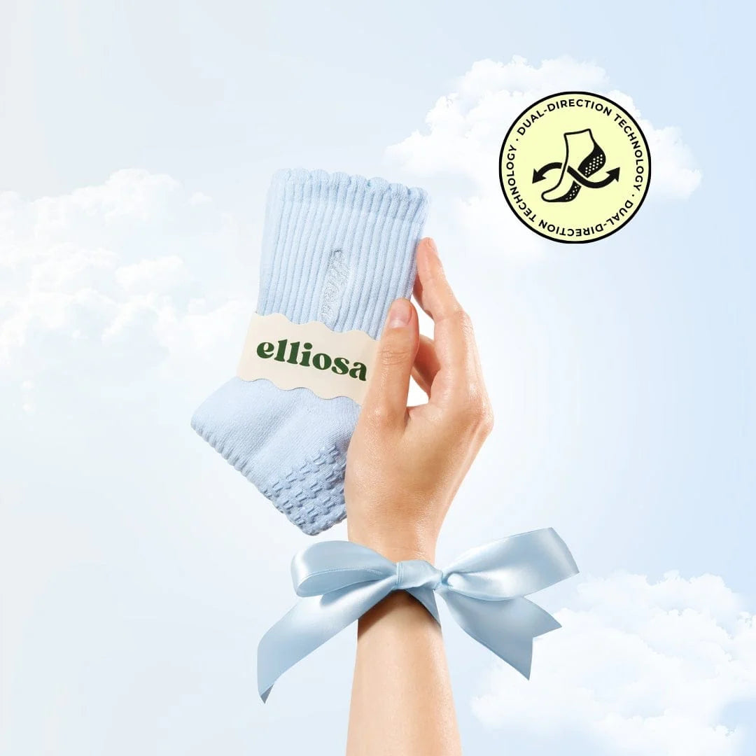 Elliosa Baby Light Blue Grip Basics Pilates Grip Socks