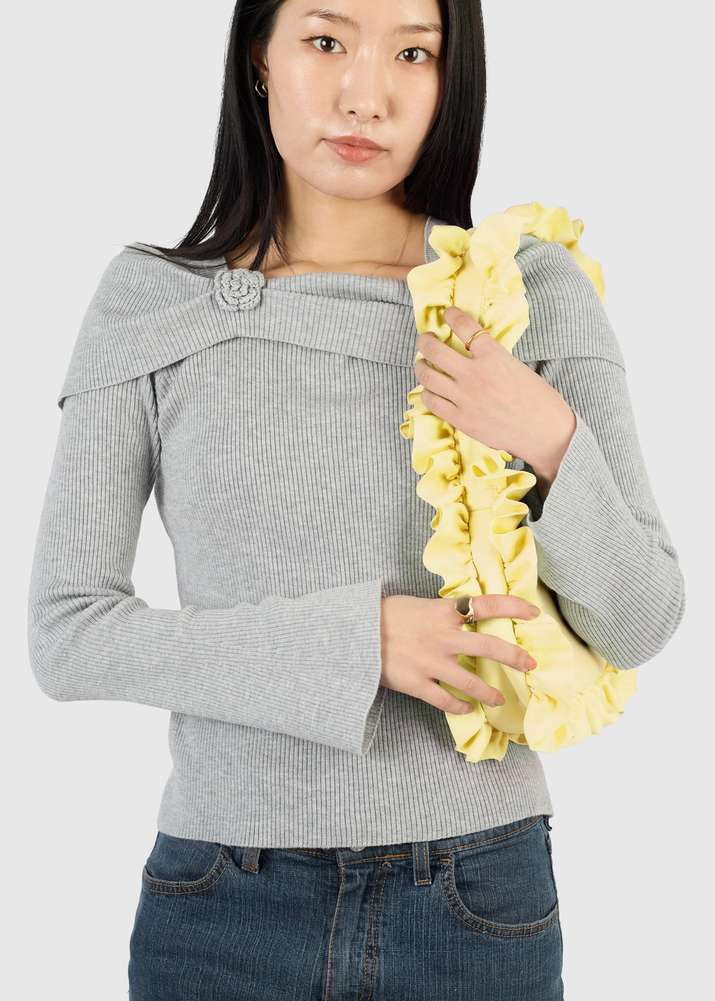 BAGGY London Butter Yellow Baguette Bag
