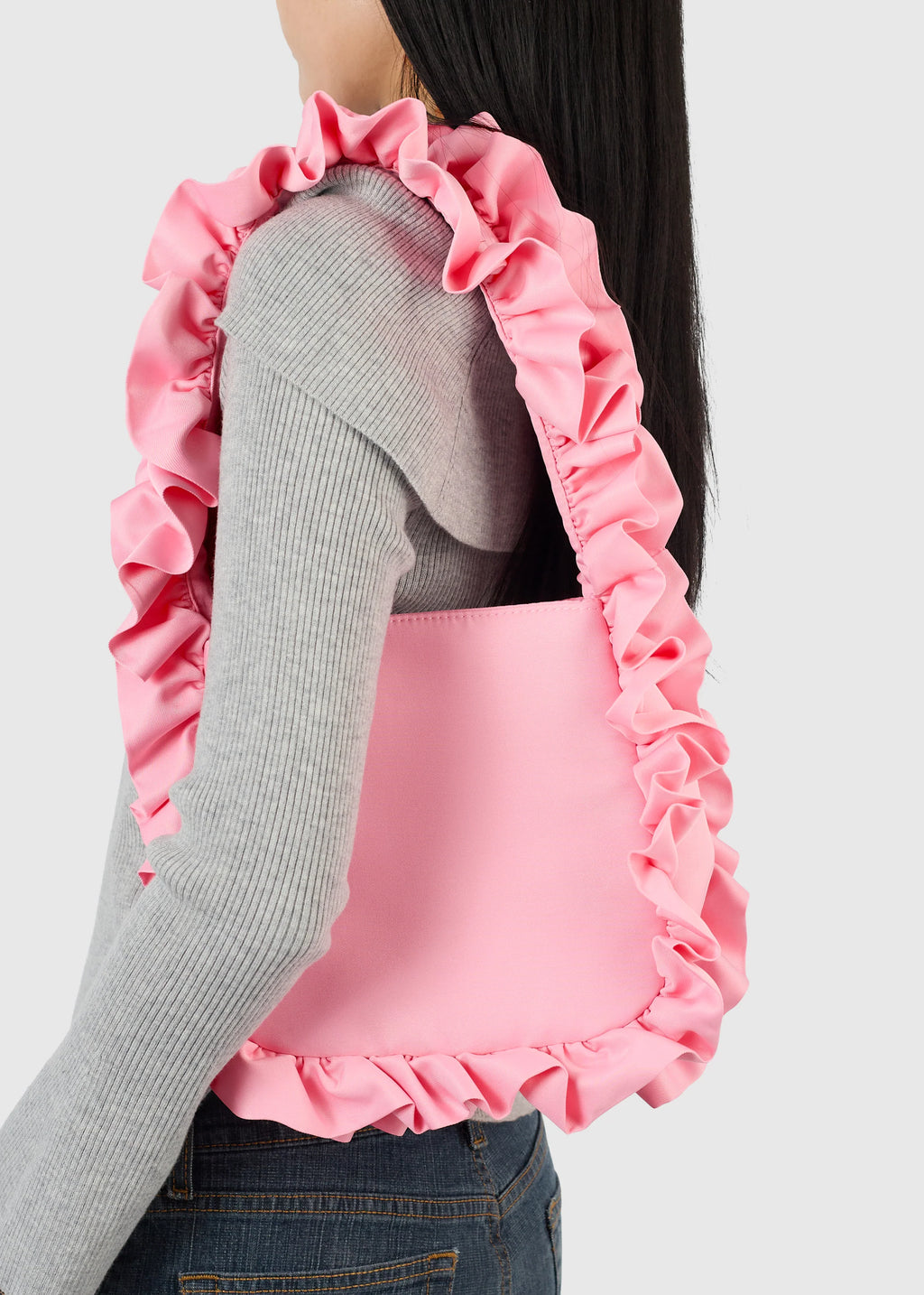 BAGGY London Baby Pink Original Ruffle Bag