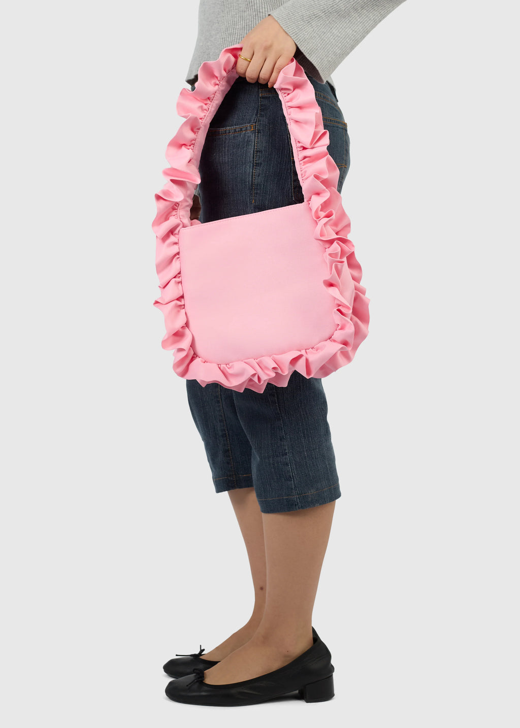 BAGGY London Baby Pink Original Ruffle Bag