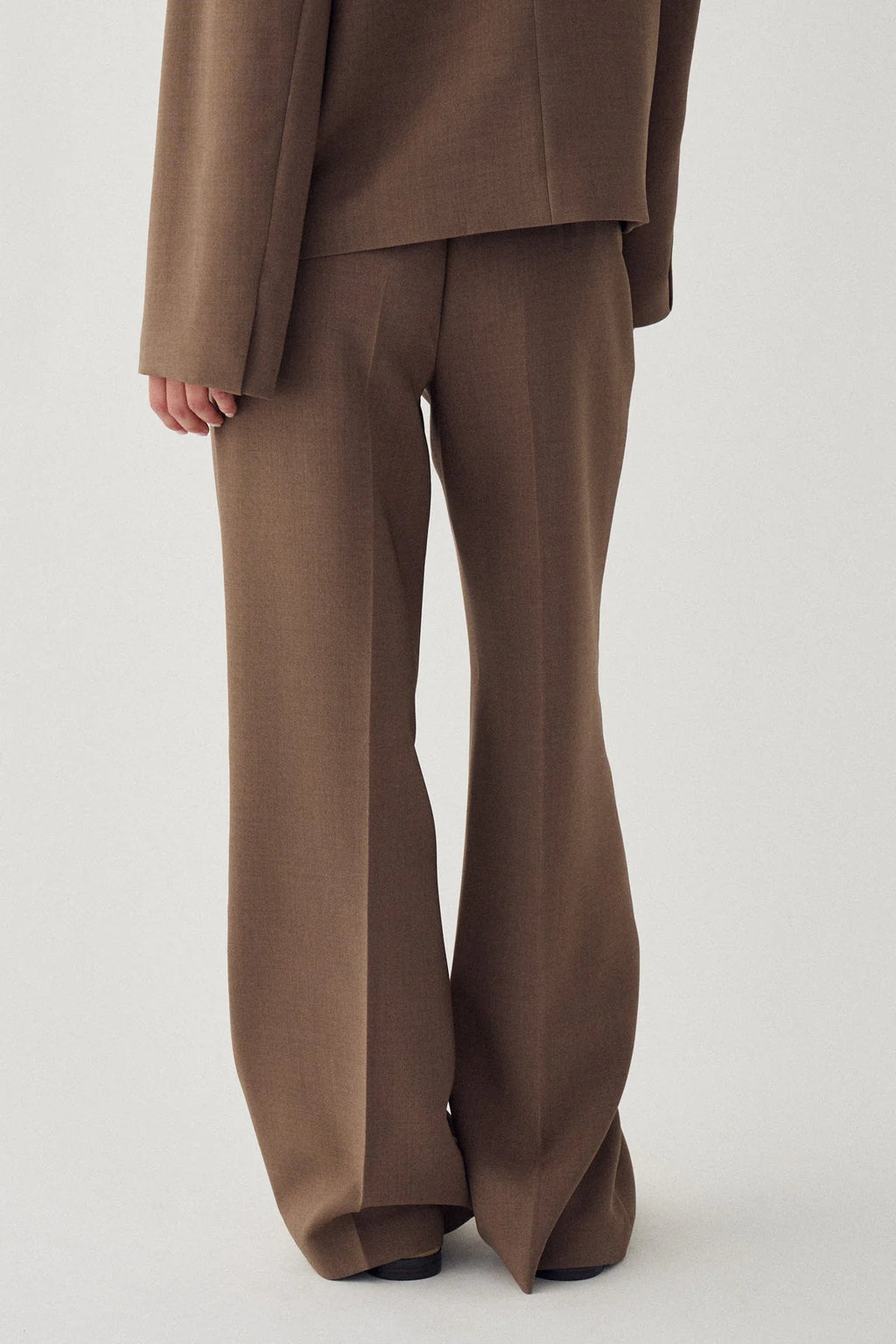 Noella Camel Brown Darryl High Waist Wide Leg Trousers