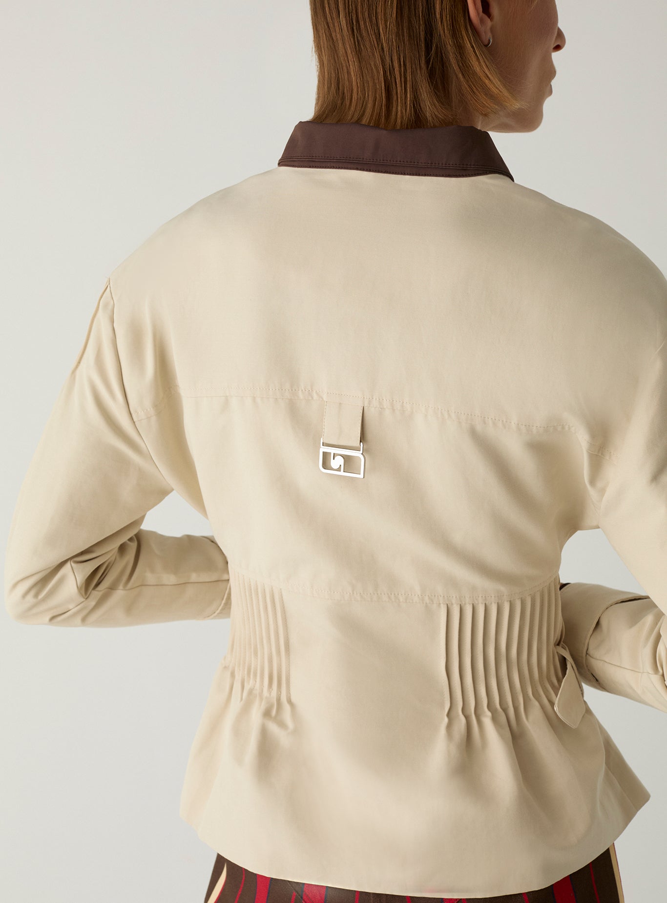 LAAGAM Cream Orly Ecru Serge Military Jacket