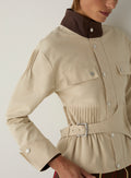 LAAGAM Cream Orly Ecru Serge Military Jacket