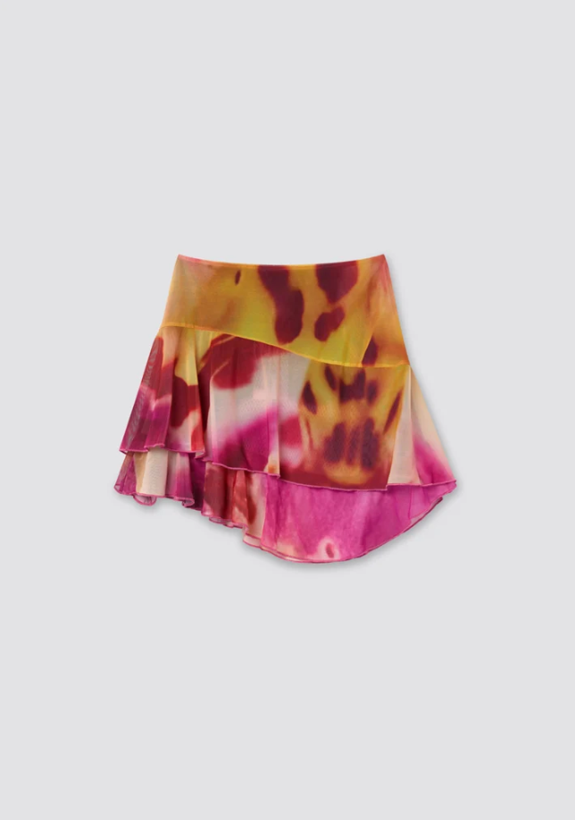 Feners Pink Gustito Bloom Floral Mini Skirt Pre-Order
