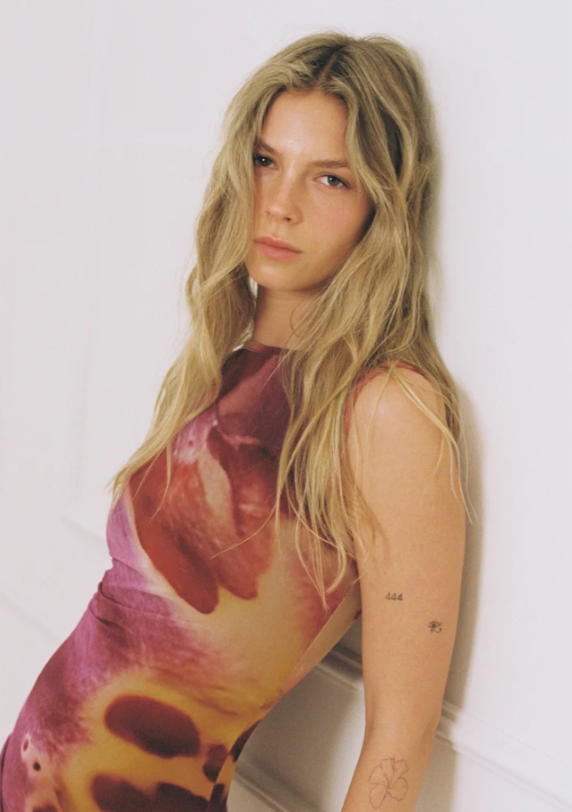 Feners Pink & Purple Caracola Bloom Mini Dress Pre-Order