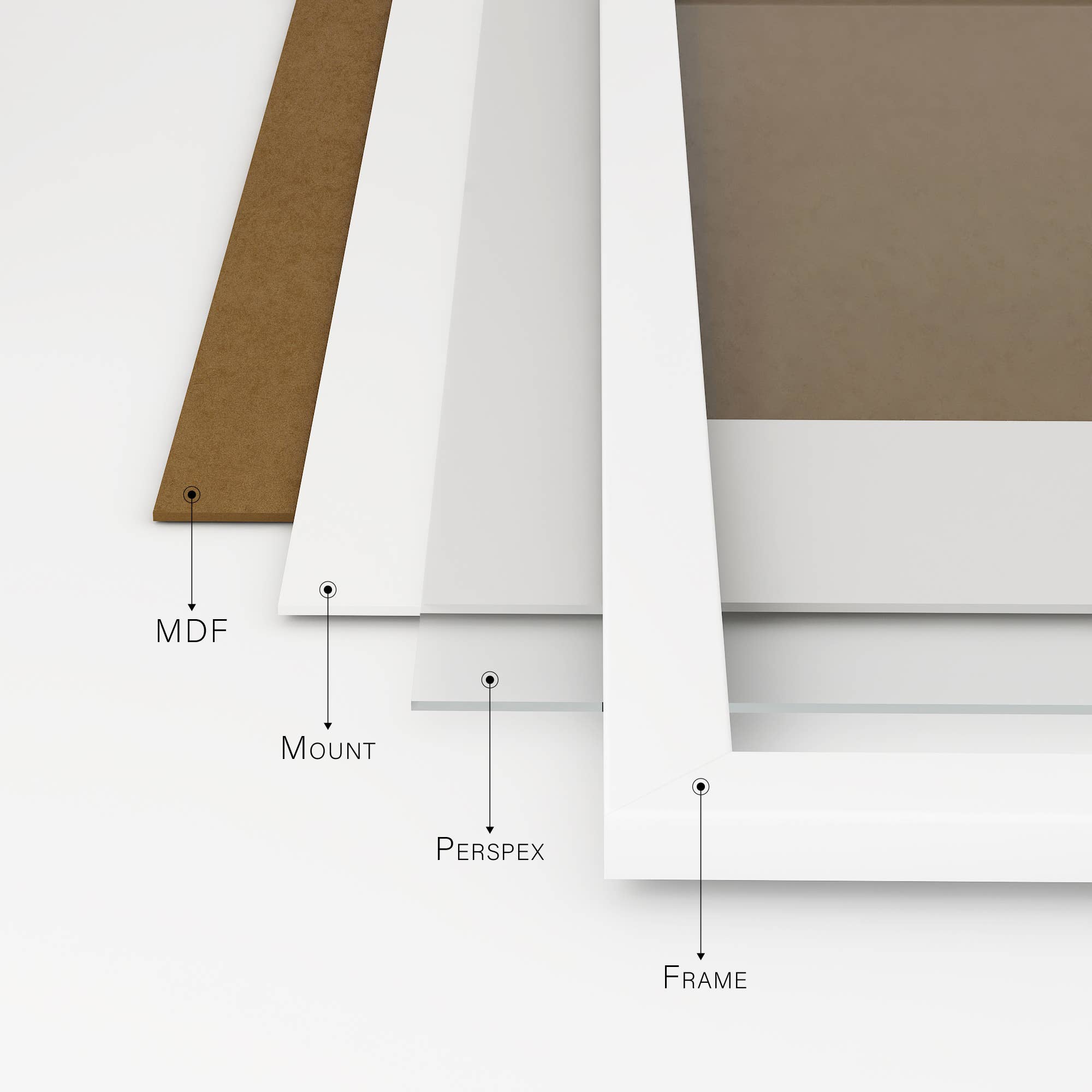 White A4 Picture Frame With mount for A5