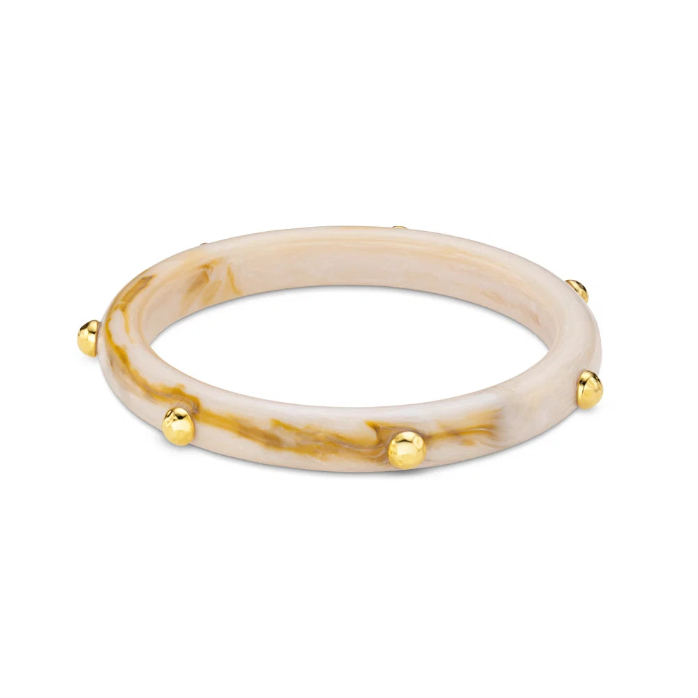 Orelia Resin Studded Bangle 18k Gold Plated