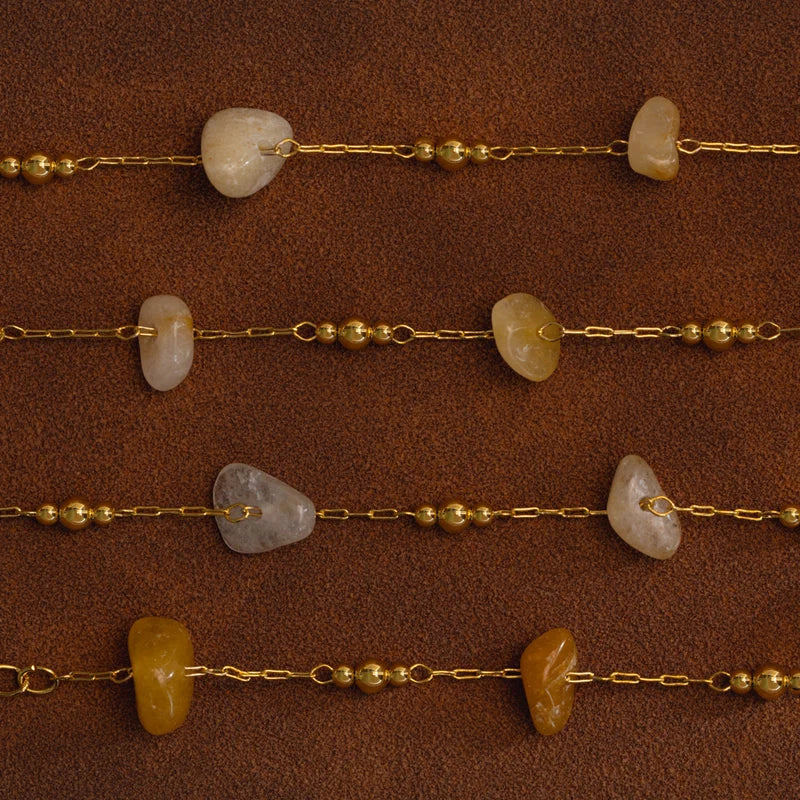Orelia Mixed Semi Chip And Bead Necklace