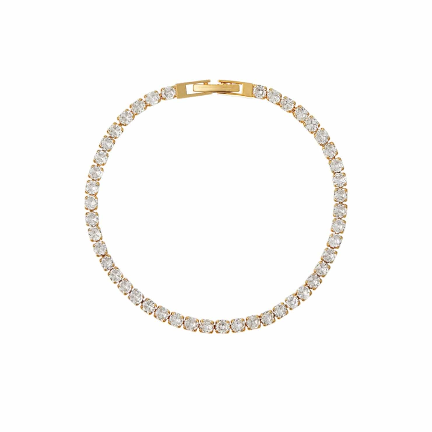 Orelia Crystal Tennis Bracelet 18k Gold Plated