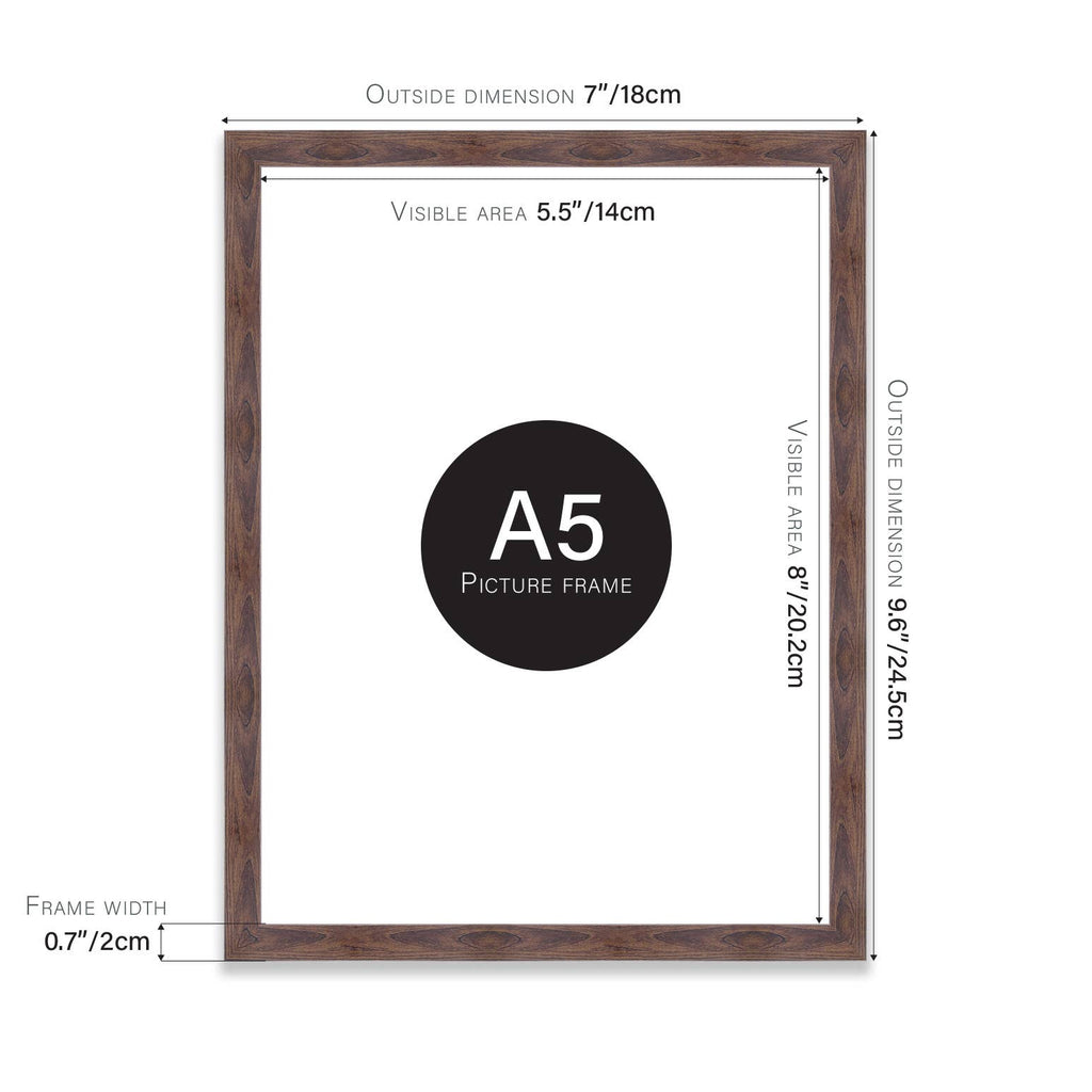 Walnut A5 Picture Frame