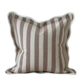 Chloe Dusty Pink Stripe Scalloped Edge Cushion Cover 45x45