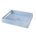 Addison Ross Light Blue Medium Gingham Bow Trinket Tray