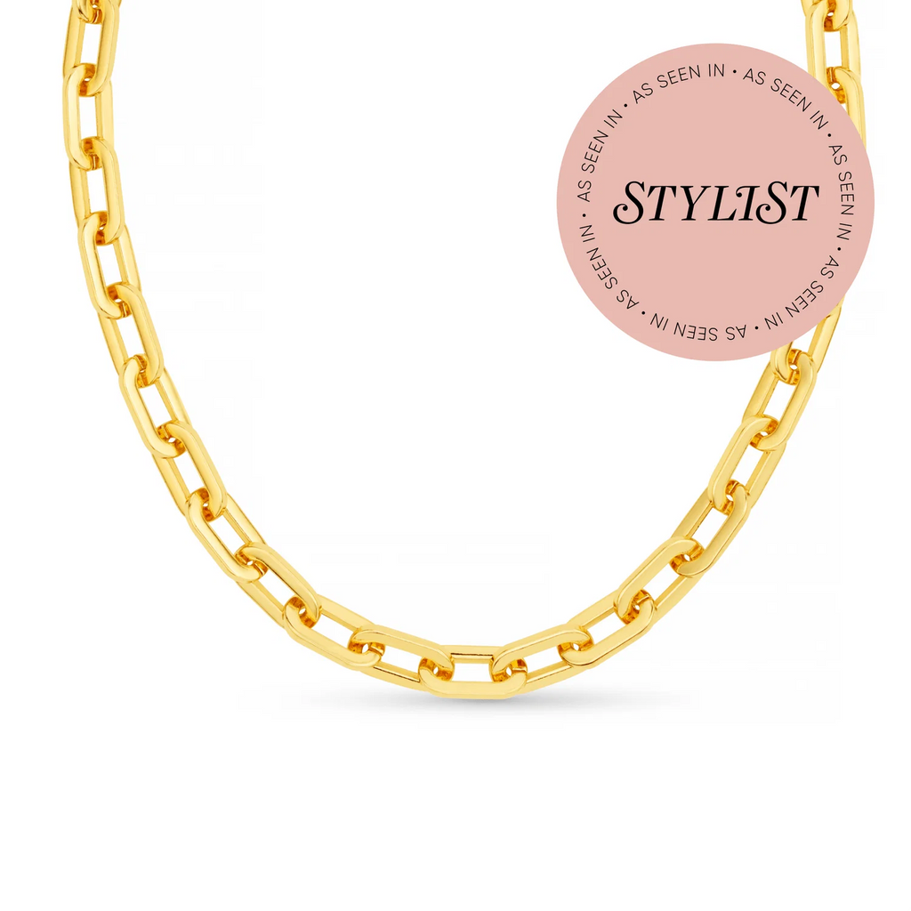Orelia Large Link Chain Necklace 18k Gold Plated