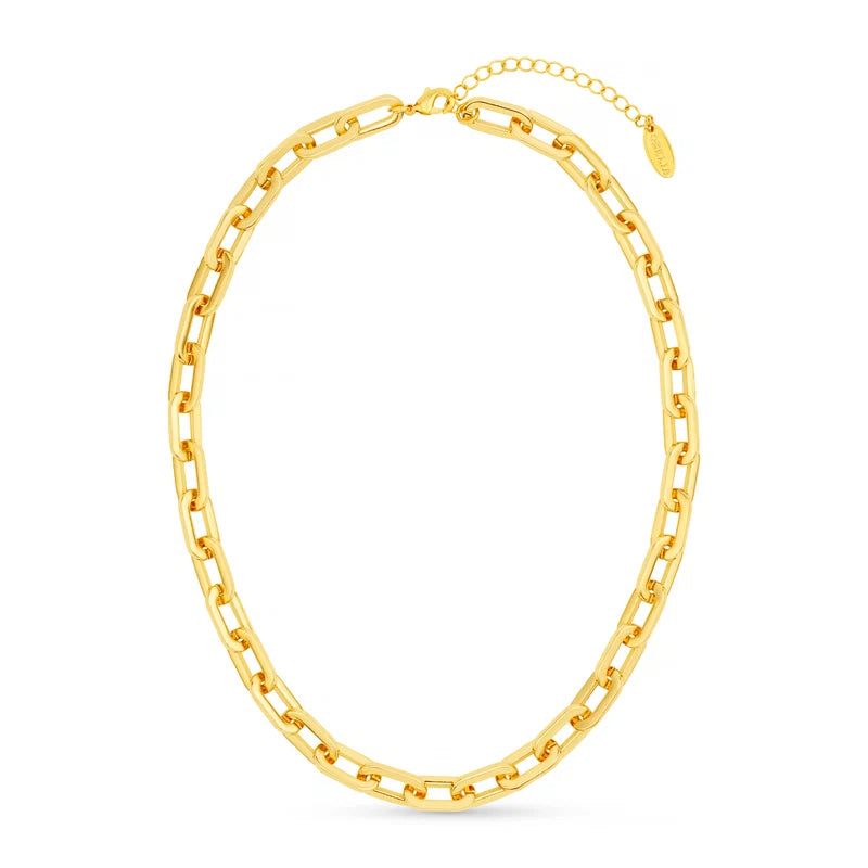 Orelia Large Link Chain Necklace 18k Gold Plated