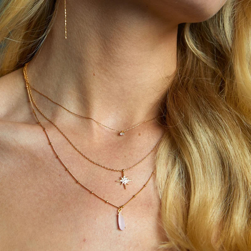 Orelia Fine Crystal Collar Necklace 18k Gold Plated