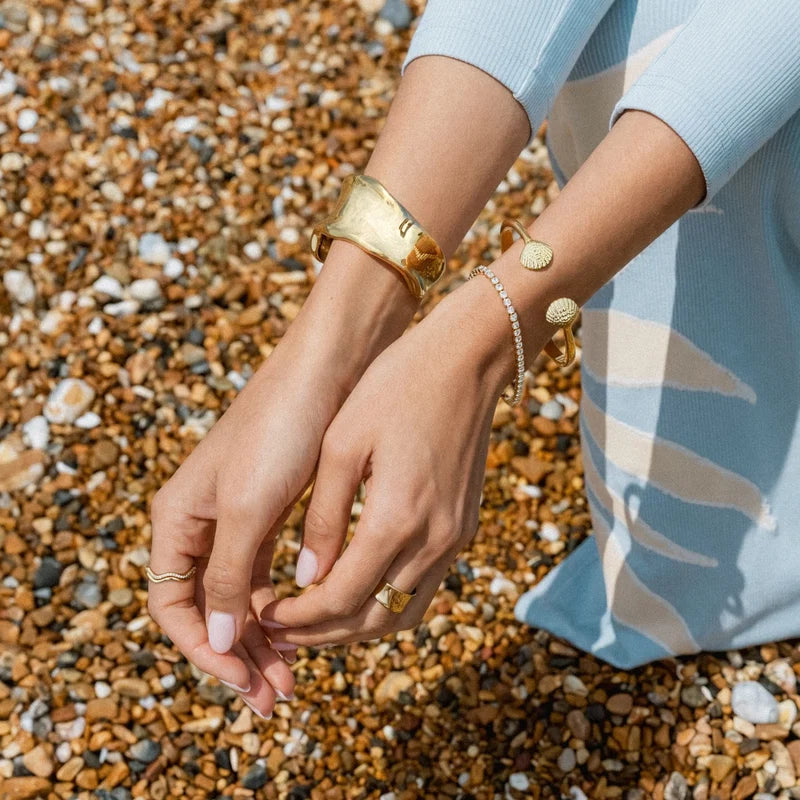 Orelia Crystal Tennis Bracelet 18k Gold Plated